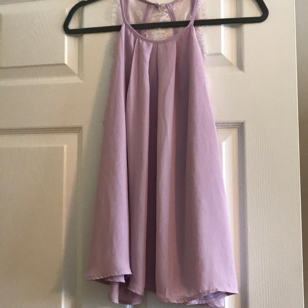Fab’rik Strut & Bolt lavender lace tank top NWT